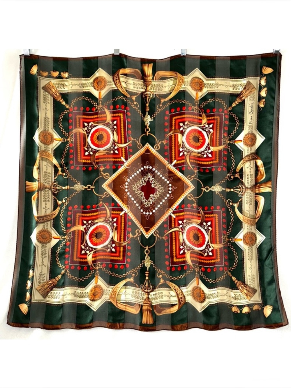 PIERRE CARDIN Equestrian Large Scarf GORGEOUS